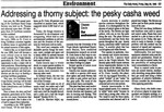 Addressing a thorny subject : the pesky casha weed