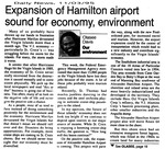 Expansion of Hamilton airport sound for economy, environment