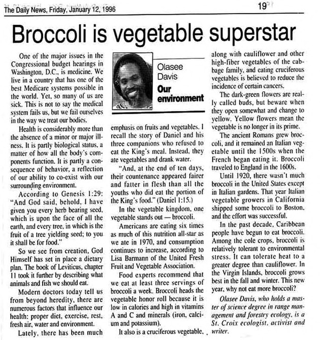 Broccoli is vegetable superstar