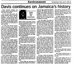 Davis continues on Jamaica's history