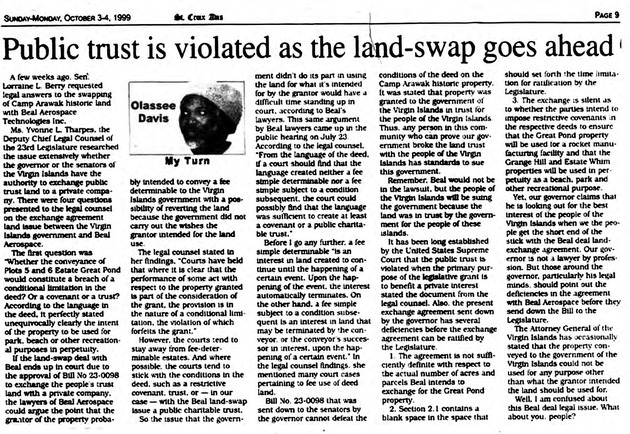 Public trust is violated as the land-swap goes ahead