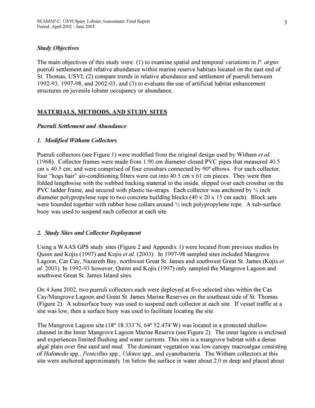 USVI Caribbean spiny lobster assessment - Page 3