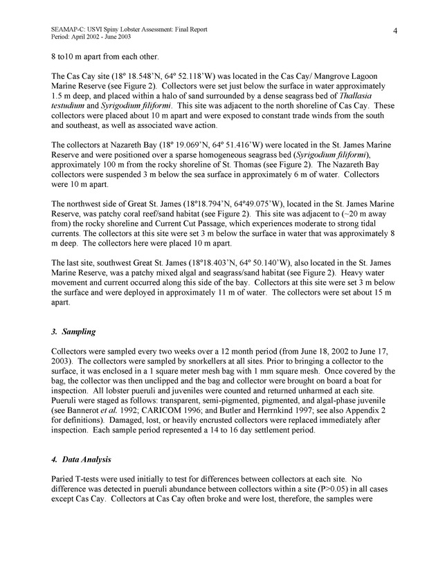 USVI Caribbean spiny lobster assessment - Page 4