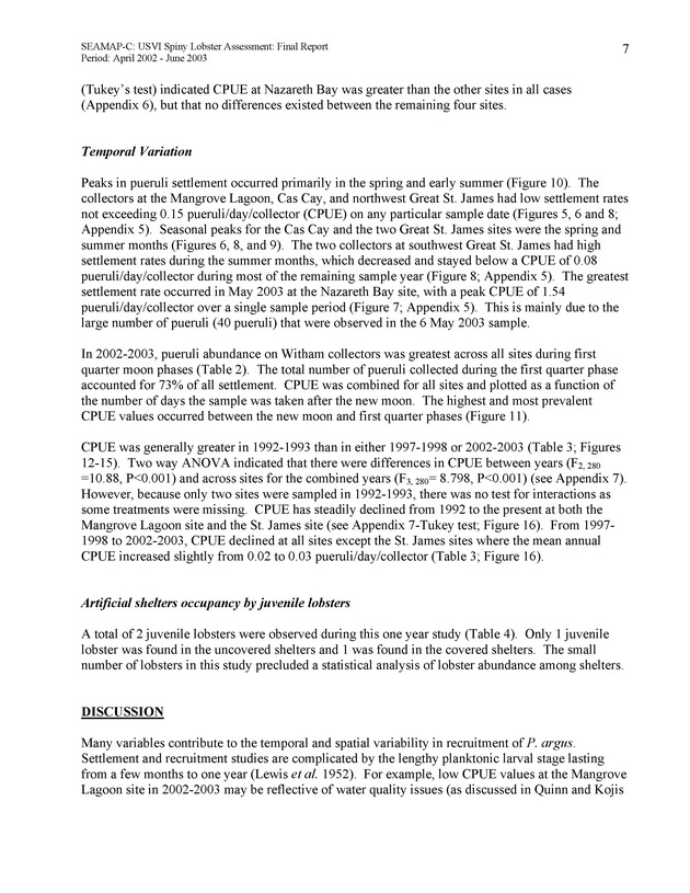 USVI Caribbean spiny lobster assessment - Page 7