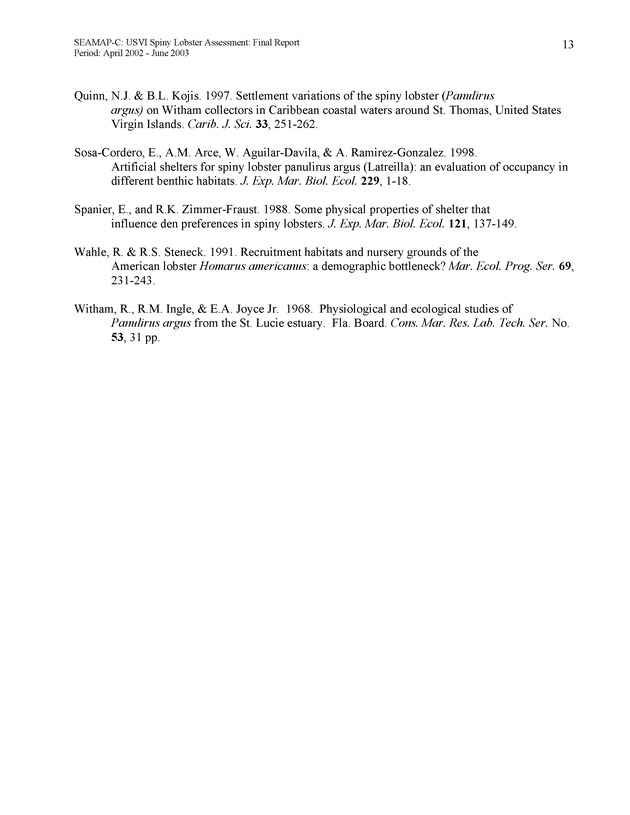 USVI Caribbean spiny lobster assessment - Page 13