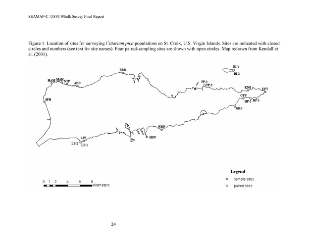 A population survey of the West Indian topshell of whelk (Cittarium pica) in the U.S. Virgin Islands - Page 24