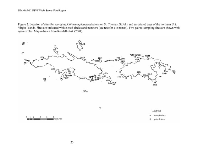 A population survey of the West Indian topshell of whelk (Cittarium pica) in the U.S. Virgin Islands - Page 25