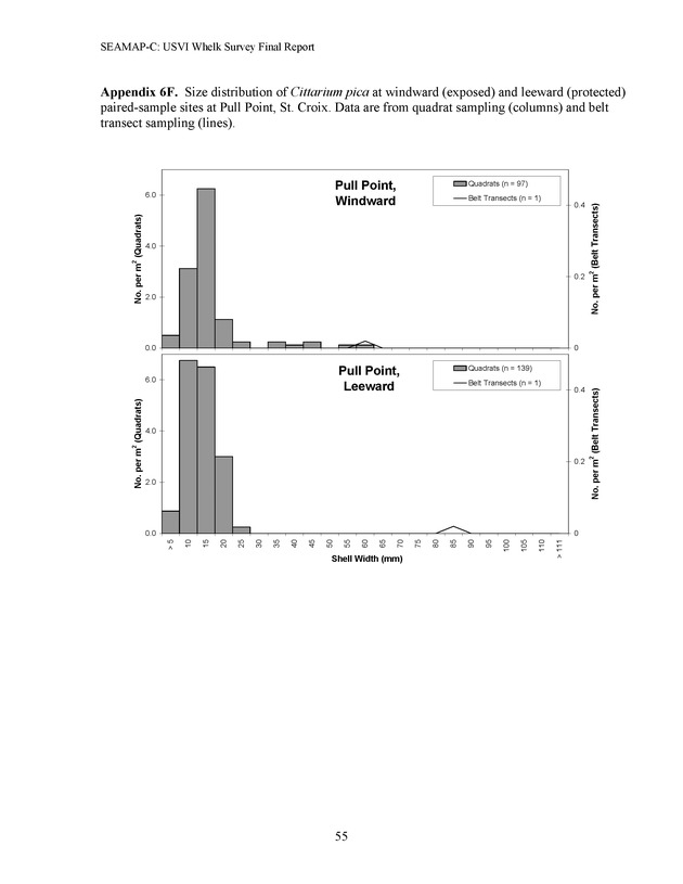 A population survey of the West Indian topshell of whelk (Cittarium pica) in the U.S. Virgin Islands - Page 55