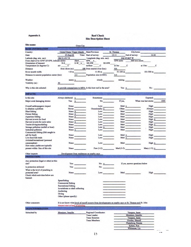 U.S. Virgin Islands reef check surveys - Page 15