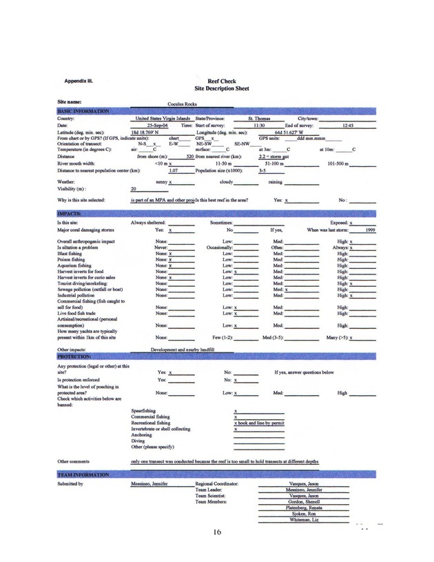 U.S. Virgin Islands reef check surveys - Page 16