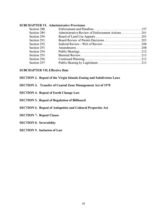 Virgin Islands development law - Page iii