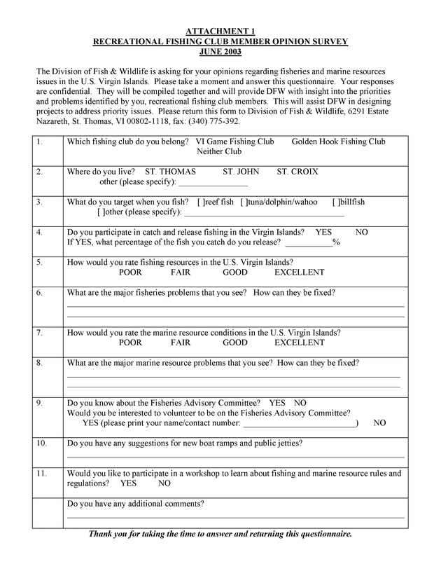 2003 opinion survey of U.S. Virgin Island Recreational Fishing Club members - Page 14