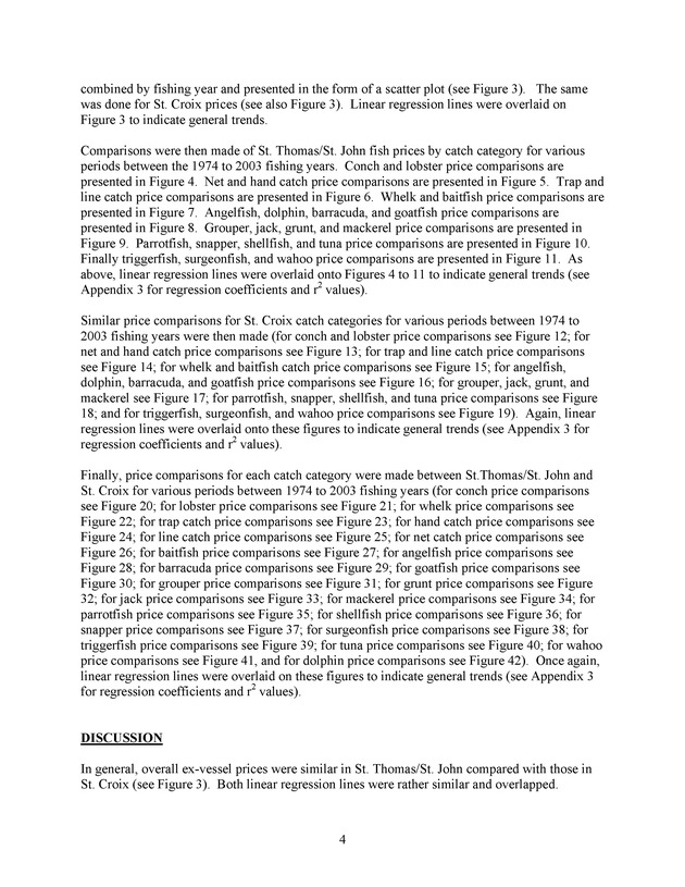 Compilation and summary of ex-vessel fish prices in the U.S. Virgin Islands, 1974/75 to 2003/04 - Page 4