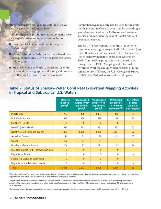 Implementation of the National Coral Reef Action Strategy : report to Congress - Page 6