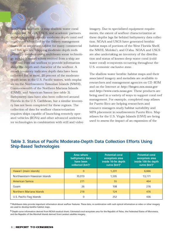 Implementation of the National Coral Reef Action Strategy : report to Congress - Page 8