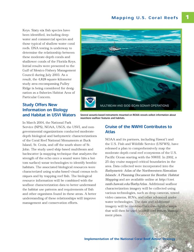 Implementation of the National Coral Reef Action Strategy : report to Congress - Page 11