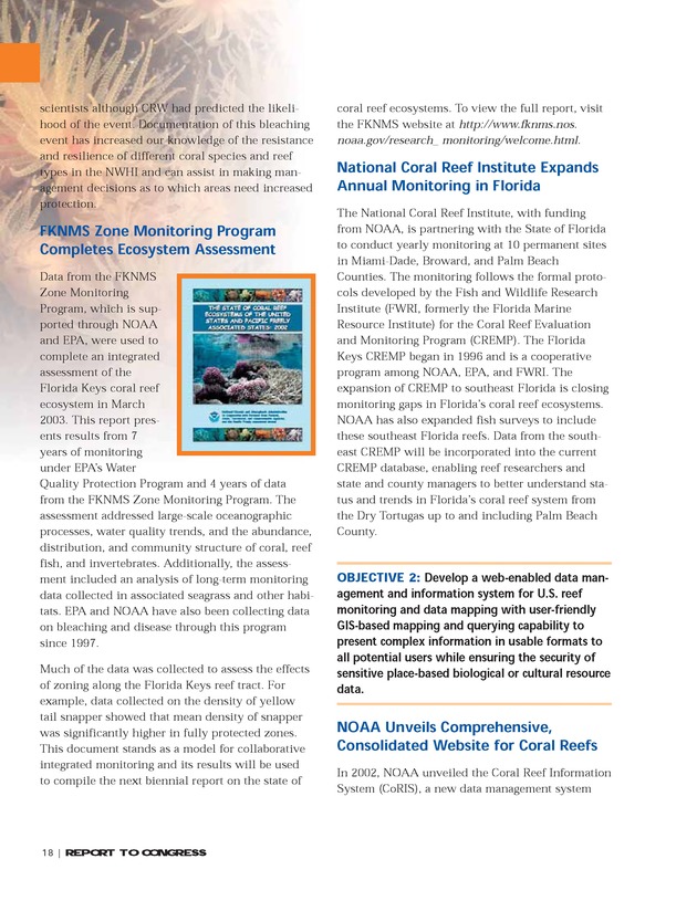 Implementation of the National Coral Reef Action Strategy : report to Congress - Page 18