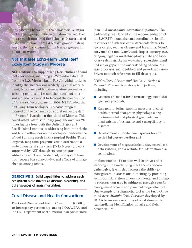 Implementation of the National Coral Reef Action Strategy : report to Congress - Page 24