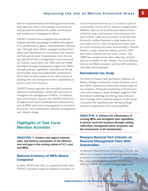 Implementation of the National Coral Reef Action Strategy : report to Congress - Page 37