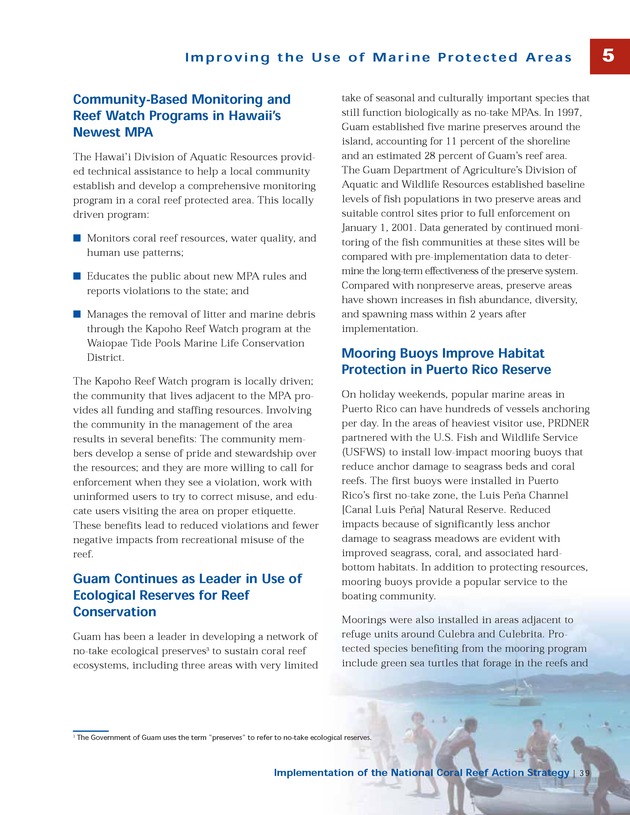 Implementation of the National Coral Reef Action Strategy : report to Congress - Page 39