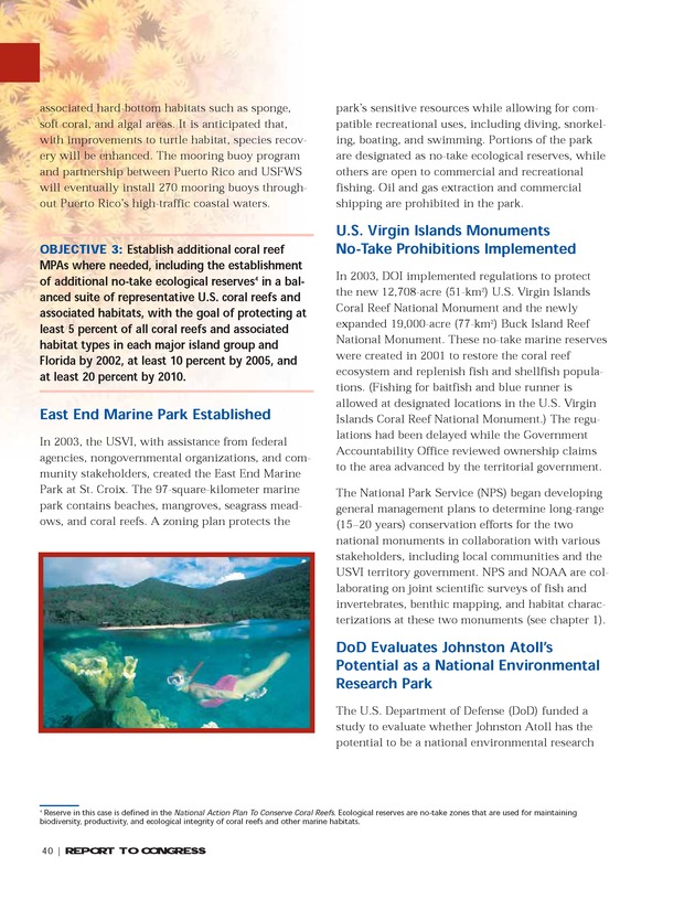 Implementation of the National Coral Reef Action Strategy : report to Congress - Page 40