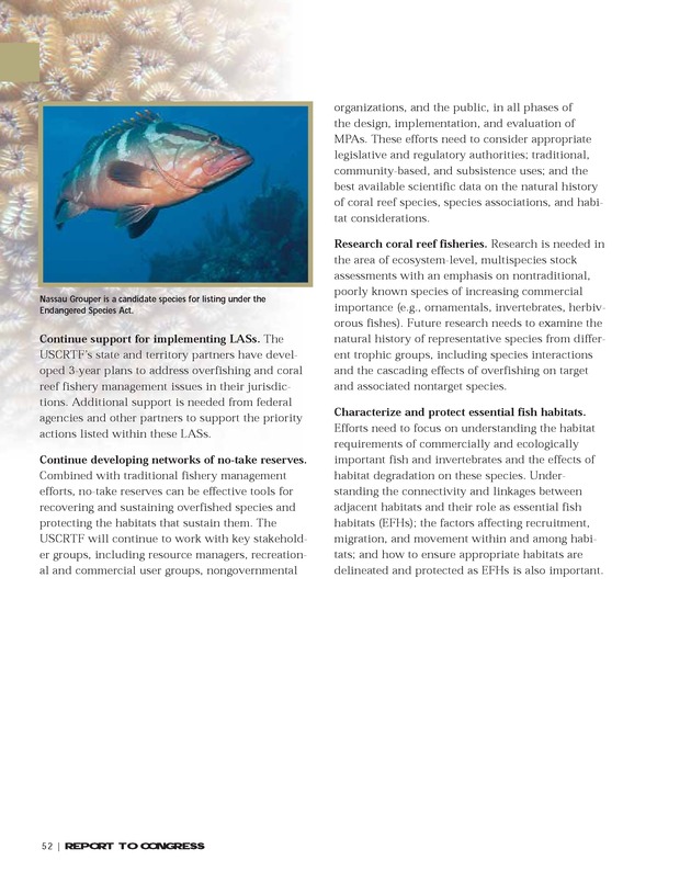 Implementation of the National Coral Reef Action Strategy : report to Congress - Page 52