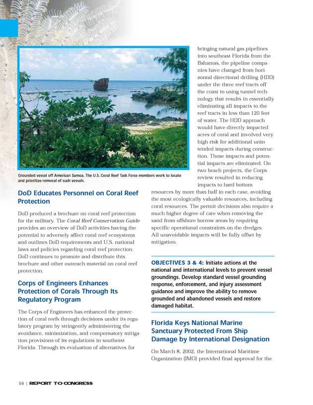 Implementation of the National Coral Reef Action Strategy : report to Congress - Page 56