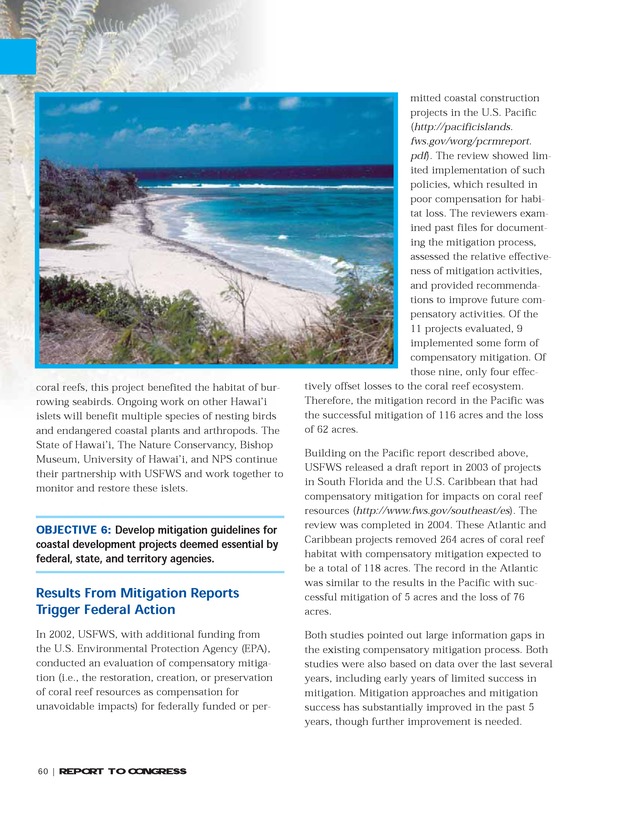 Implementation of the National Coral Reef Action Strategy : report to Congress - Page 60