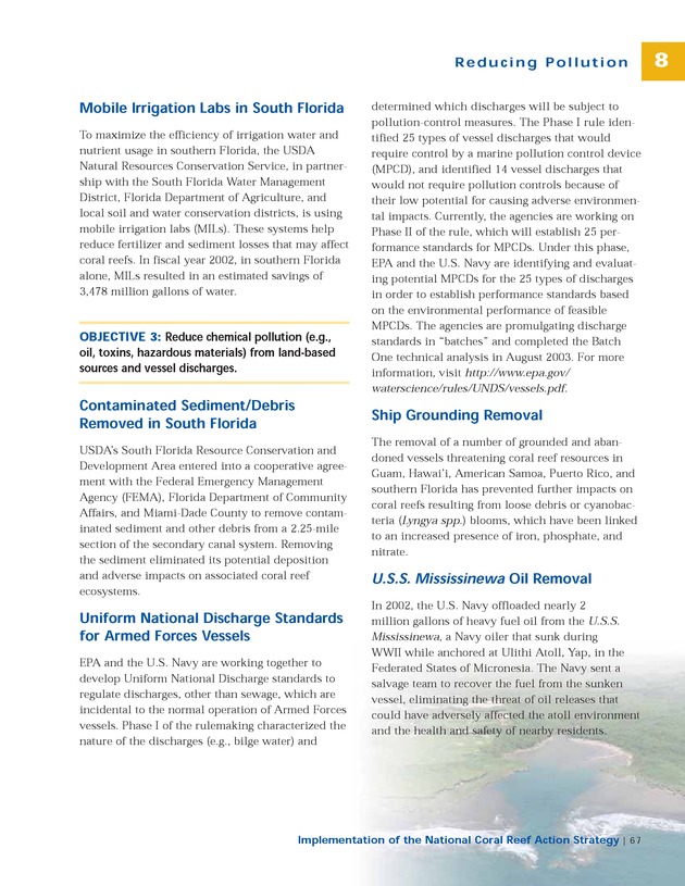 Implementation of the National Coral Reef Action Strategy : report to Congress - Page 67