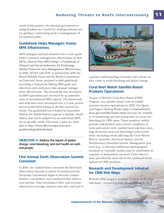 Implementation of the National Coral Reef Action Strategy : report to Congress - Page 91