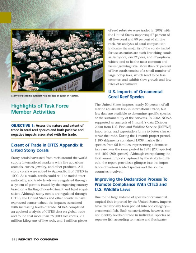 Implementation of the National Coral Reef Action Strategy : report to Congress - Page 96