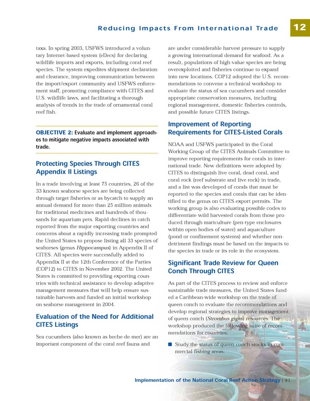 Implementation of the National Coral Reef Action Strategy : report to Congress - Page 97