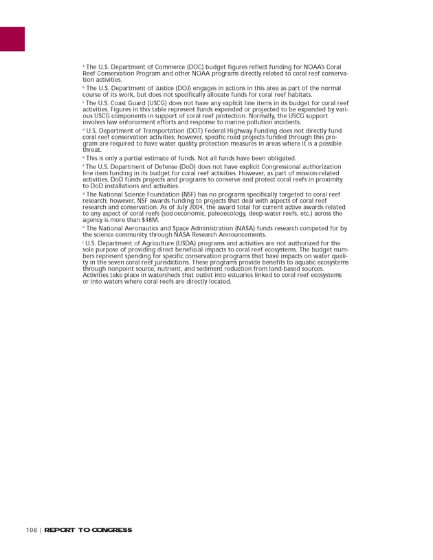 Implementation of the National Coral Reef Action Strategy : report to Congress - Page 108