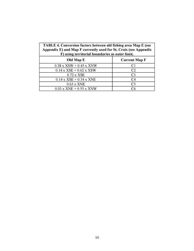 Compilation of fishing area maps used in commercial catch reporting in the U.S. Virgin Islands (1974/75 to 2004/05) including subarea conversion factors between maps - Page 10