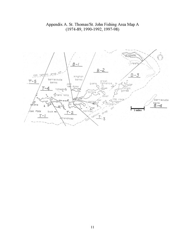 Compilation of fishing area maps used in commercial catch reporting in the U.S. Virgin Islands (1974/75 to 2004/05) including subarea conversion factors between maps - Page 11