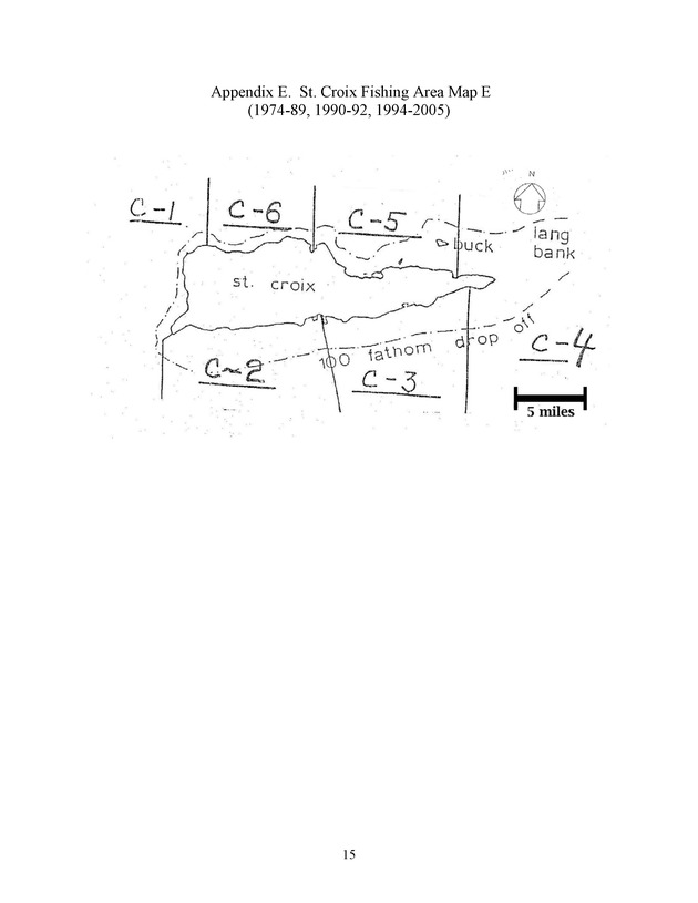 Compilation of fishing area maps used in commercial catch reporting in the U.S. Virgin Islands (1974/75 to 2004/05) including subarea conversion factors between maps - Page 15