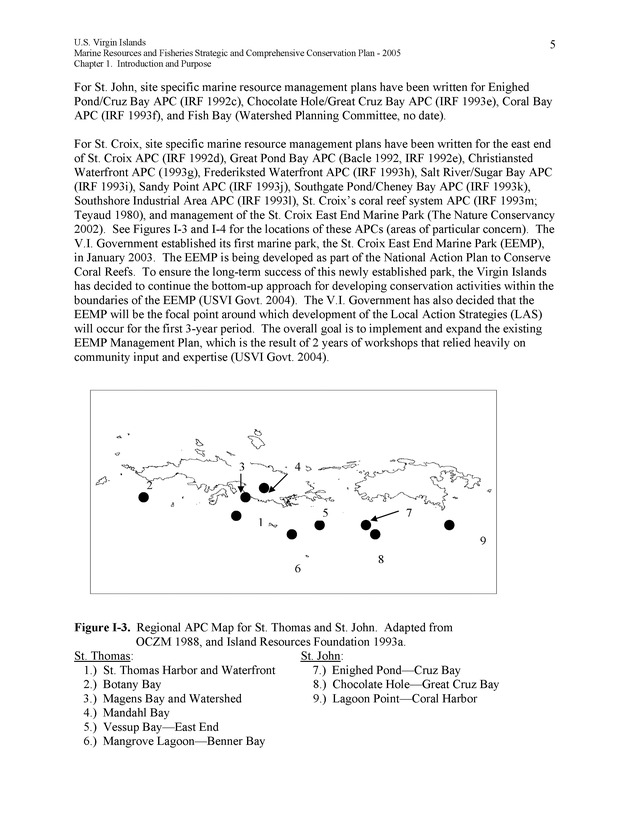 United States Virgin Islands Marine Resources and Fisheries strategic and comprehensive conservation plan - Page 5