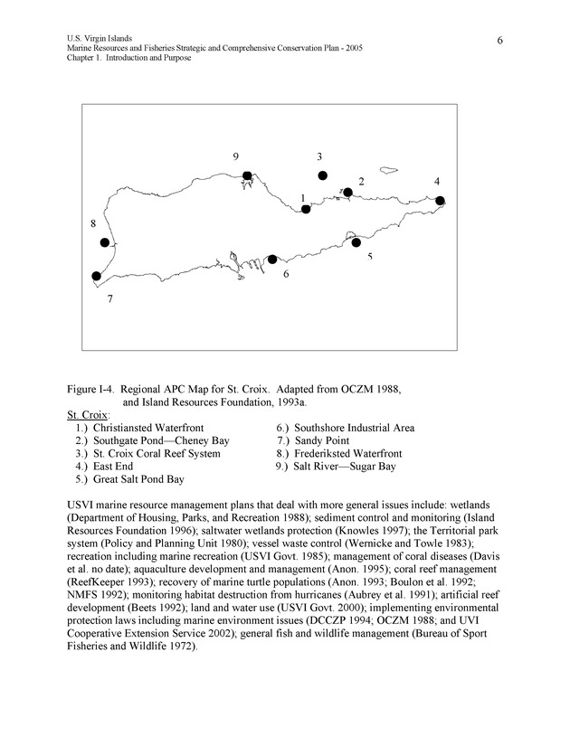 United States Virgin Islands Marine Resources and Fisheries strategic and comprehensive conservation plan - Page 6