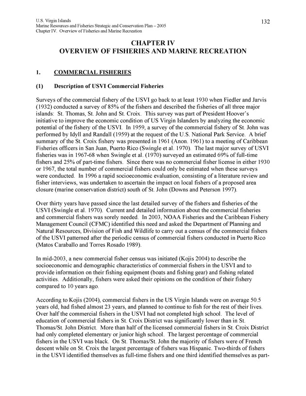 United States Virgin Islands Marine Resources and Fisheries strategic and comprehensive conservation plan - Page 132