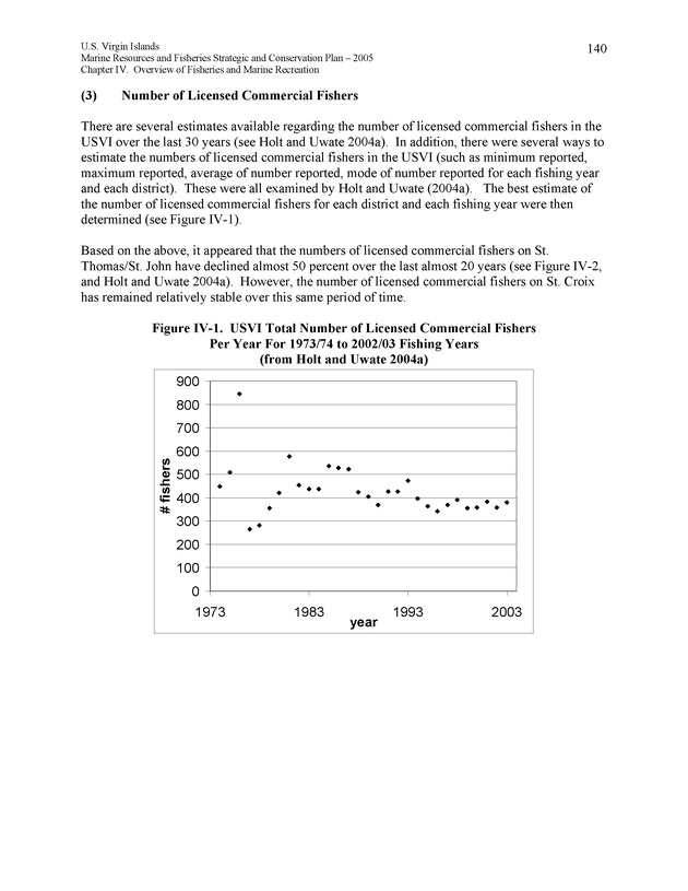 United States Virgin Islands Marine Resources and Fisheries strategic and comprehensive conservation plan - Page 140