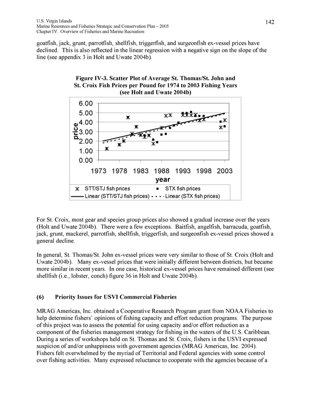 United States Virgin Islands Marine Resources and Fisheries strategic and comprehensive conservation plan - Page 142