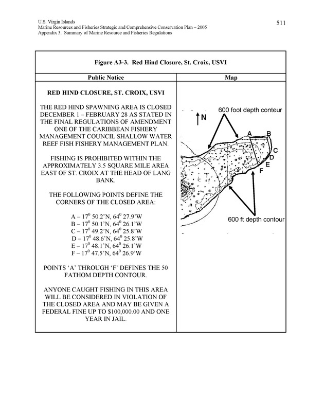 United States Virgin Islands Marine Resources and Fisheries strategic and comprehensive conservation plan - Page 511