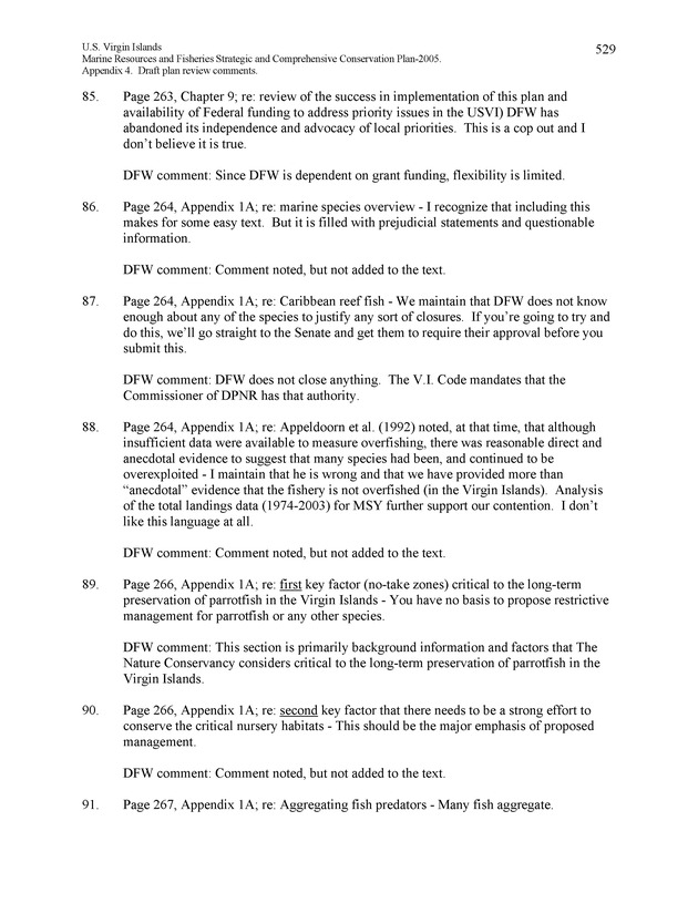 United States Virgin Islands Marine Resources and Fisheries strategic and comprehensive conservation plan - Page 529