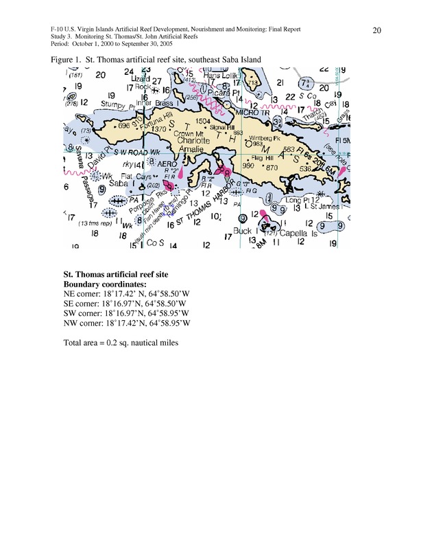 Results of St. Thomas/St. John, U.S. Virgin Islands artificial reef monitoring surveys (October 1, 2000 to September 30, 2005) - Page 20