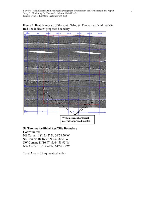 Results of St. Thomas/St. John, U.S. Virgin Islands artificial reef monitoring surveys (October 1, 2000 to September 30, 2005) - Page 21