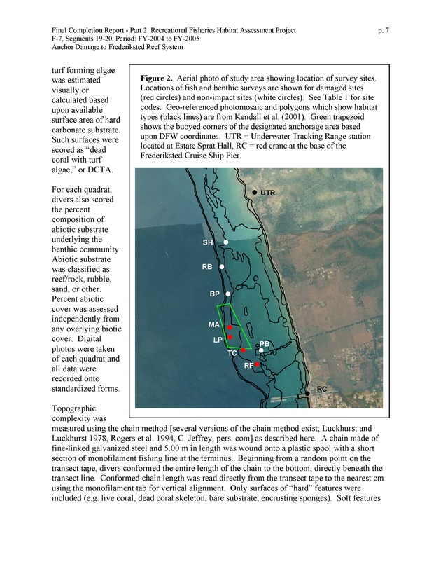 An investigation of anchor damage to the Frederiksted reef system : impacts to substrate, benthic communities, and reef fish assemblages - Page 7