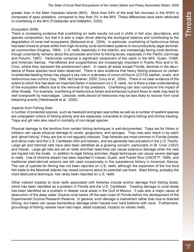 The state of coral reef ecosystems of the United States and Pacific freely associated states : 2005 - Page 25