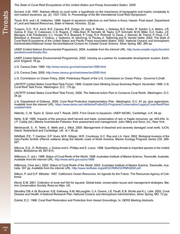 The state of coral reef ecosystems of the United States and Pacific freely associated states : 2005 - Page 44