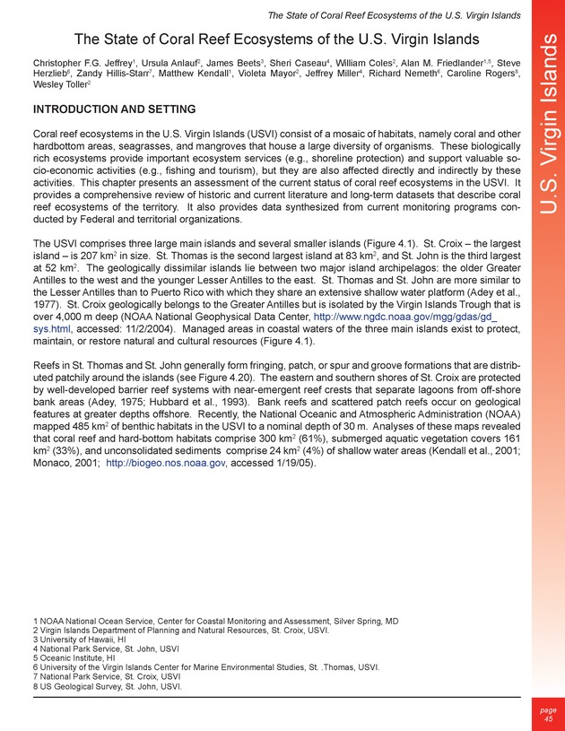 The state of coral reef ecosystems of the United States and Pacific freely associated states : 2005 - Page 45