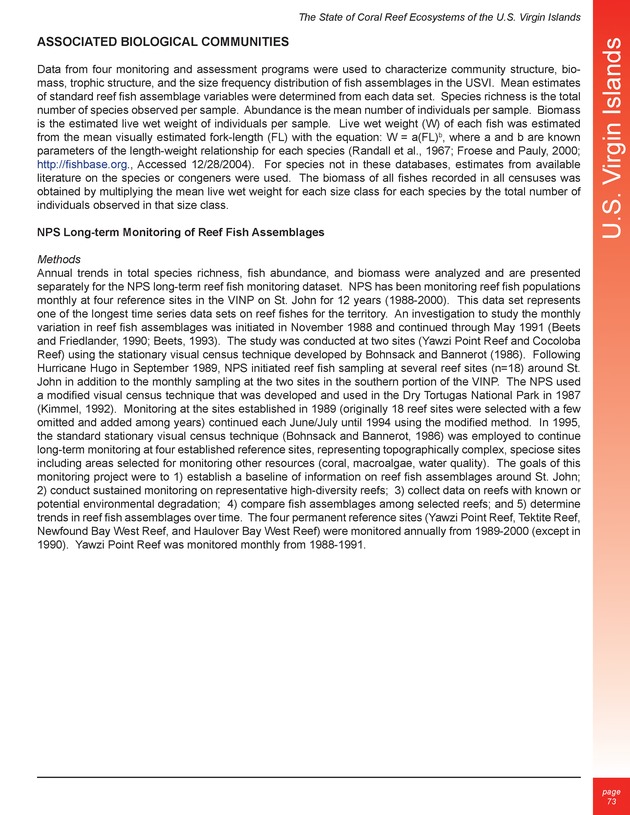 The state of coral reef ecosystems of the United States and Pacific freely associated states : 2005 - Page 73